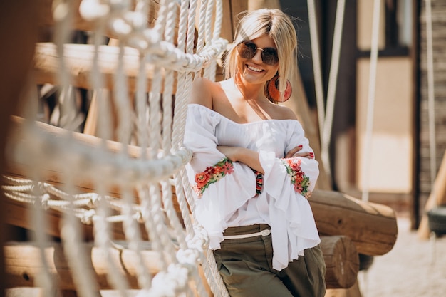 Young Stylish Woman in White Shirt – Free Download