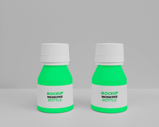 Medicine Plastic Bottle Mockup for Free Download