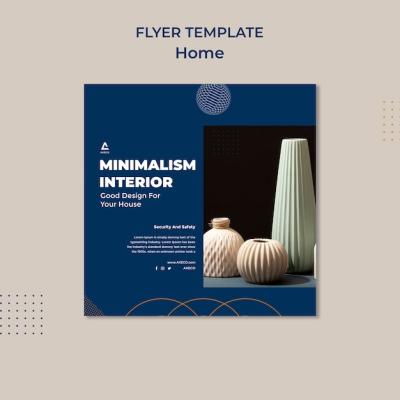 Flat Design Home Template – Free Download