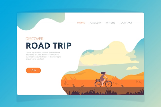 Road Trip Landing Page Template – Download Free Stock Photo