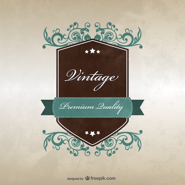 Vintage Badge Template Design – Free Download