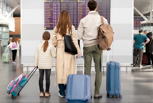 Full Shot Family at Airport – Free Download