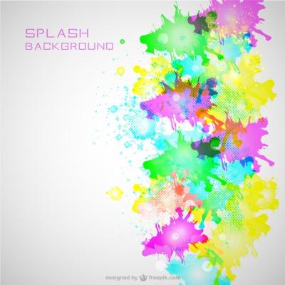 Neon Color Splash Background – Free Download