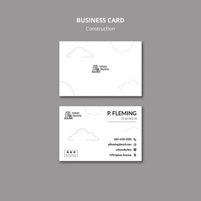 Construction Project Business Card Template – Download Free Stock Photo