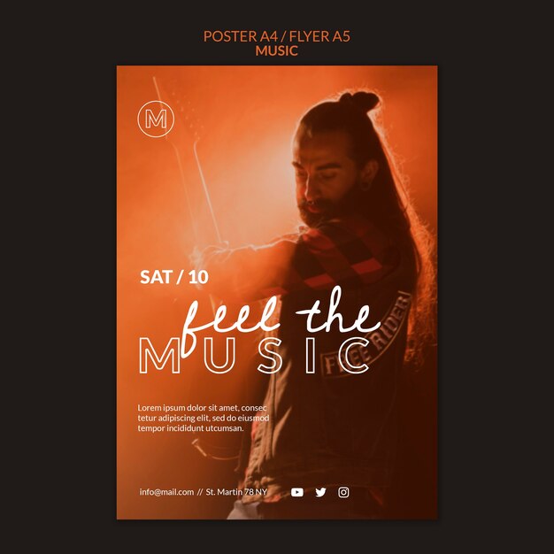 Music Concert Poster Template – Free Download