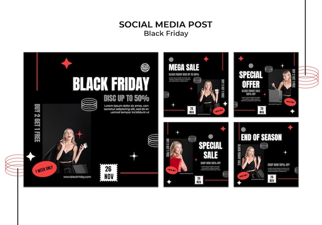 Black Friday Social Media Post Collection – Free Download