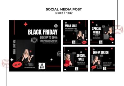 Black Friday Social Media Post Collection – Free Download