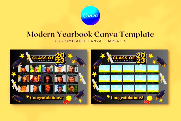 Modern Yearbook Canva Template