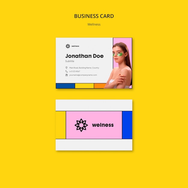 Wellness Concept Business Card Template – Free Download