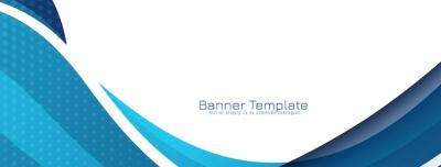 Modern Blue Wave Design Concept Banner Template Vector – Free Download