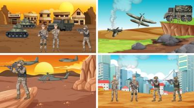 Different Army War Scenes – Free Download