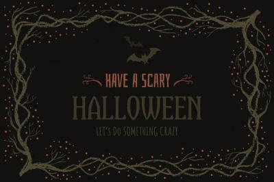 Hand Drawn Halloween Frame – Free Download