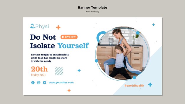 World Health Day Banner Template – Free Download, Free Stock Photo