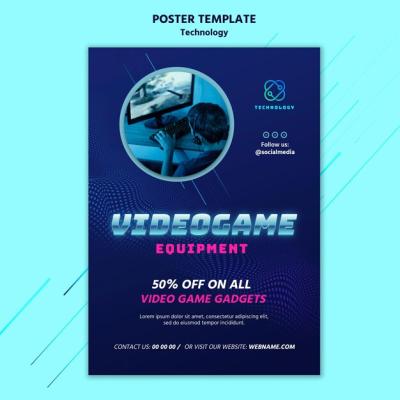 Technology Poster Template with Photo – Free Download