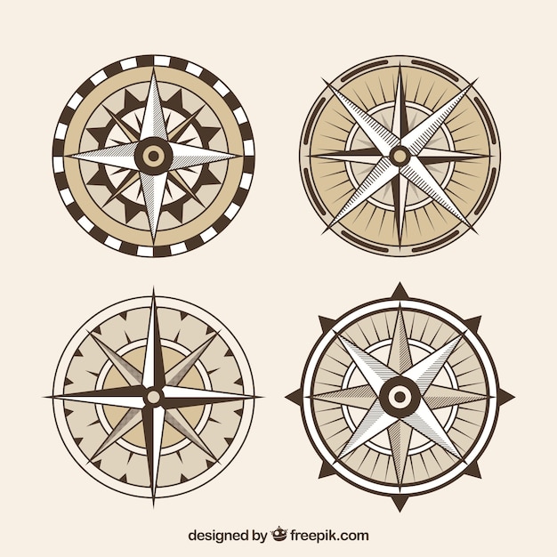 Flat Compass Collection – Free Stock Photos for Download