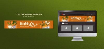 Flat Design Art and Craft Template – Free Download