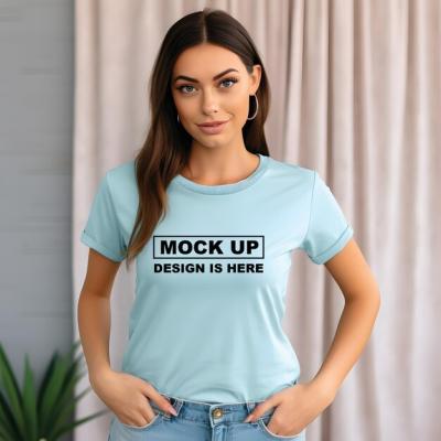 Tshirt Mockup for Women: Stylish Sweatshirt & Apparel Designs – Free Download