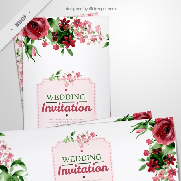 Watercolor Floral Long Flyers for Wedding – Free to Download