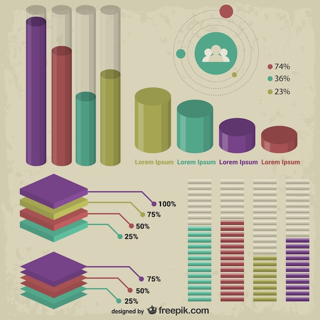 3D Infographic Charts for Stunning Visuals – Free Download