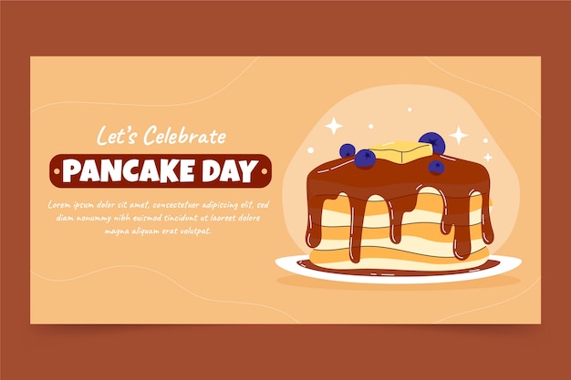 Flat Pancake Day Social Media Post Template – Free Download