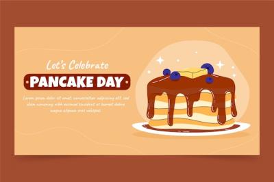 Flat Pancake Day Social Media Post Template – Free Download