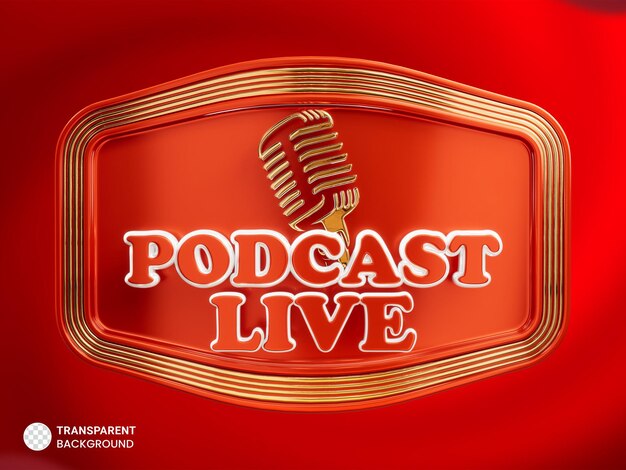 3D Social Media Banner for Podcast Live Show – Free Download