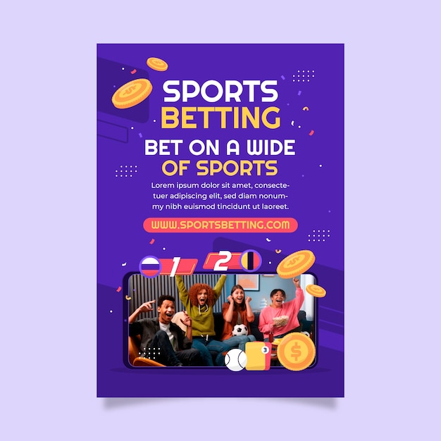 Flat Design Sports Betting Template – Free Download