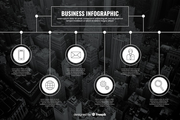 Business Infographic Template with Photo – Free Download