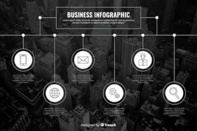 Business Infographic Template with Photo – Free Download