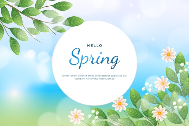 Realistic Background for Springtime Season – Free Download