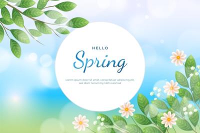 Realistic Background for Springtime Season – Free Download