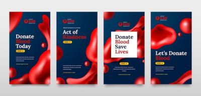 Realistic World Blood Donor Day Instagram Stories Collection – Free Download