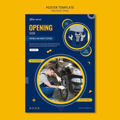 Poster Mechanic Shop Template – Free Download