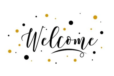 Stylish Welcome Text Banner for Office – Free Download