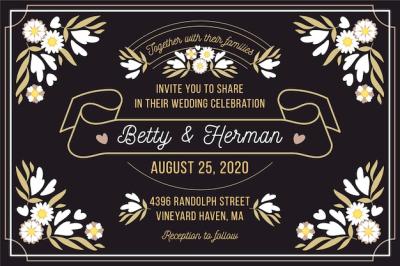 Vintage Wedding Invitation Template – Free Download