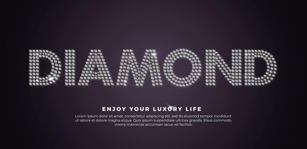 Dark Background Banner Featuring Diamond Text – Free Download, Download for Free