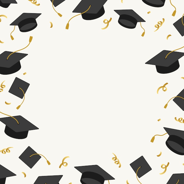 Graduation Background Featuring Mortar Boards – Free Download