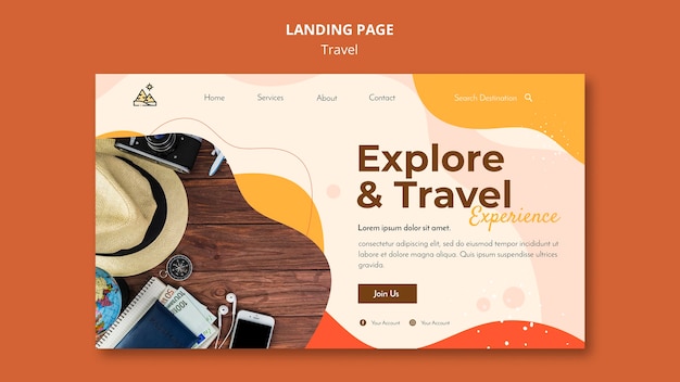 Travel Landing Page Web Template – Free Download