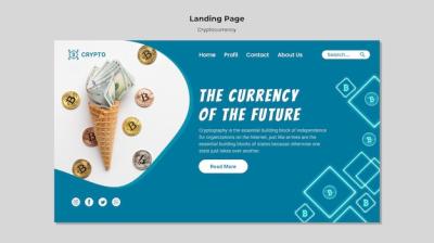 Cryptocurrency Landing Page Template for Free Download