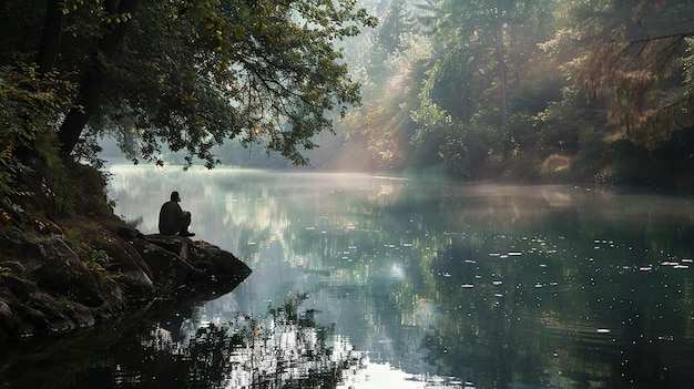 Riverside Photographers Contemplation – Free Download, Free Stock Photo