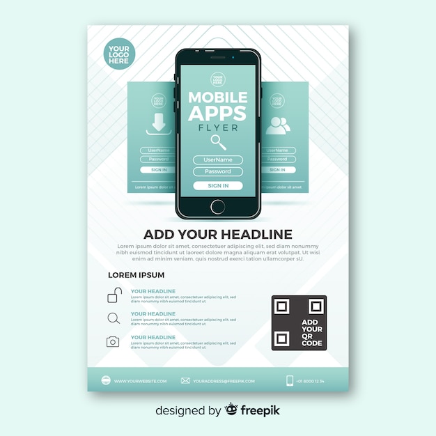 Simple Mobile App Template – Free to Download