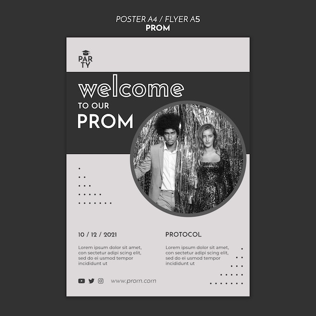 Graduation Prom Poster Template – Free to Download