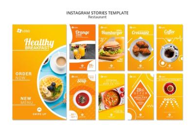 Restaurant Instagram Promotional Stories Template – Free Download