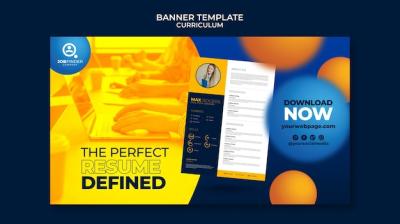 Create a Perfect Resume Horizontal Banner – Free Download