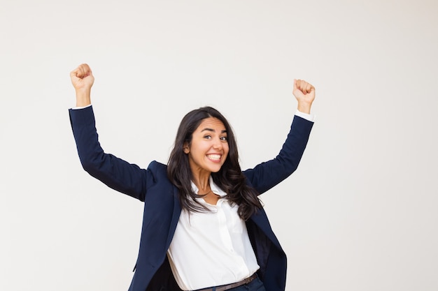 Triumphant Young Businesswoman – Free Stock Photo Download