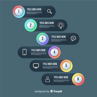 Gradient Steps Infographic Template – Download Free Stock Photo