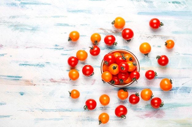 Vibrant Yellow and Red Cherry Tomatoes – Free Download