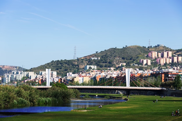 Bridge of Santa Coloma over Besos in Barcelona – Free Stock Photo for Download