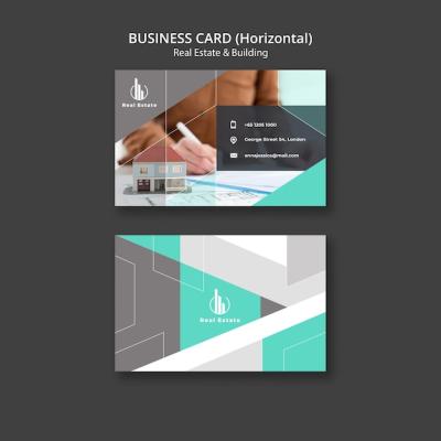 Geometric Real Estate and Building Business Card – Free Stock Photo, Download for Free