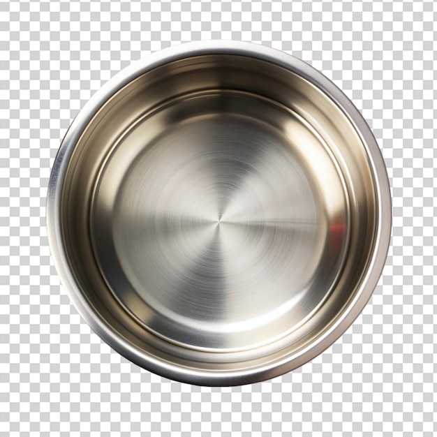 Top View of an Empty Stainless Steel Bowl Isolated on Transparent Background – Free Stock Photo, Download for Free